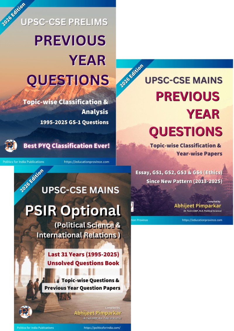 PYQ Books Combo for UPSC CSE Prelims Mains PSIR Optional
